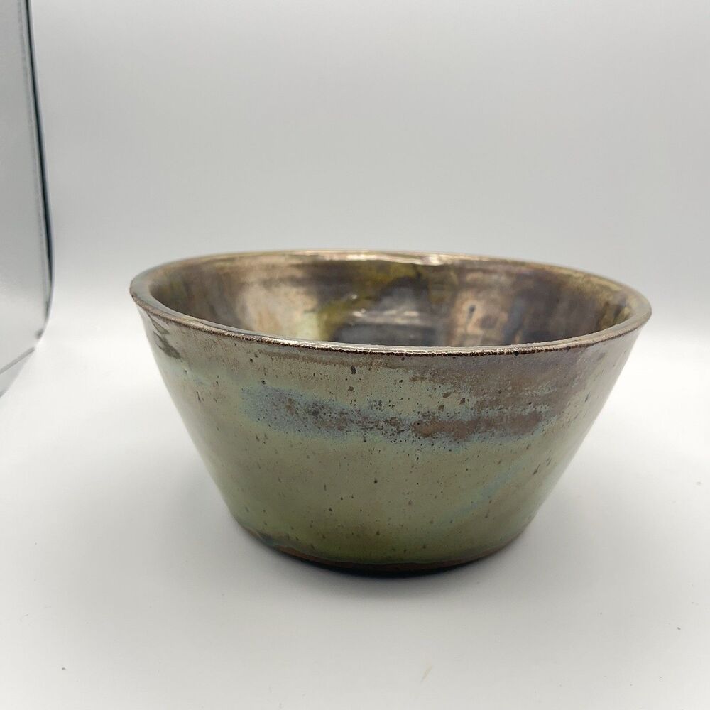 Studio Art Ceramic Bowl With Metallic Finish - Picture 5 of 14